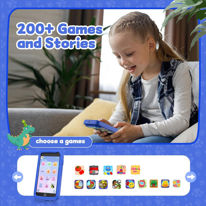 Kinder Handy Spielzeug für Jungen, 3,97" Touchscreen Dinosaurier Geschenke und Spielzeug für Jungen