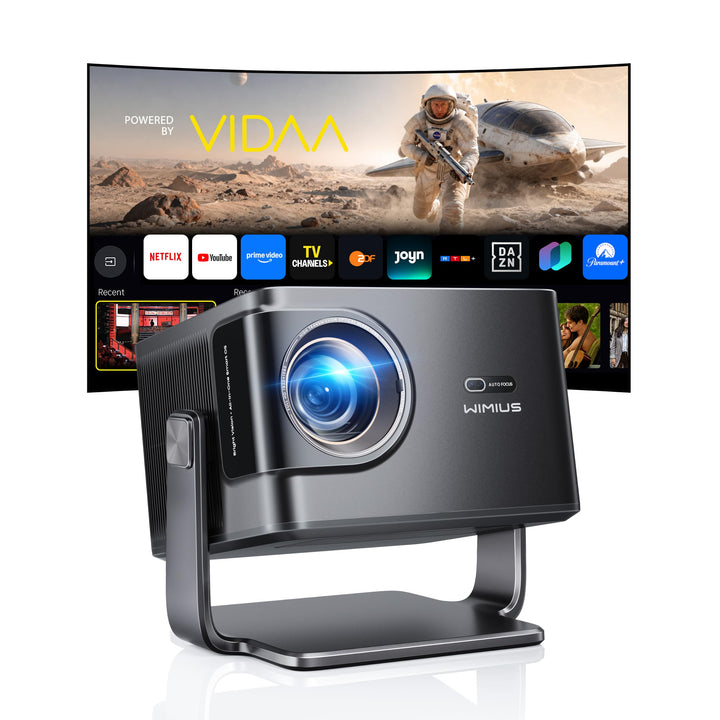 Beamer 4K mit VIDAA OS [2500 ANSI |56W Dolby Audio] FHD 1080P Outdoor Beamer Vollautomatische Einric