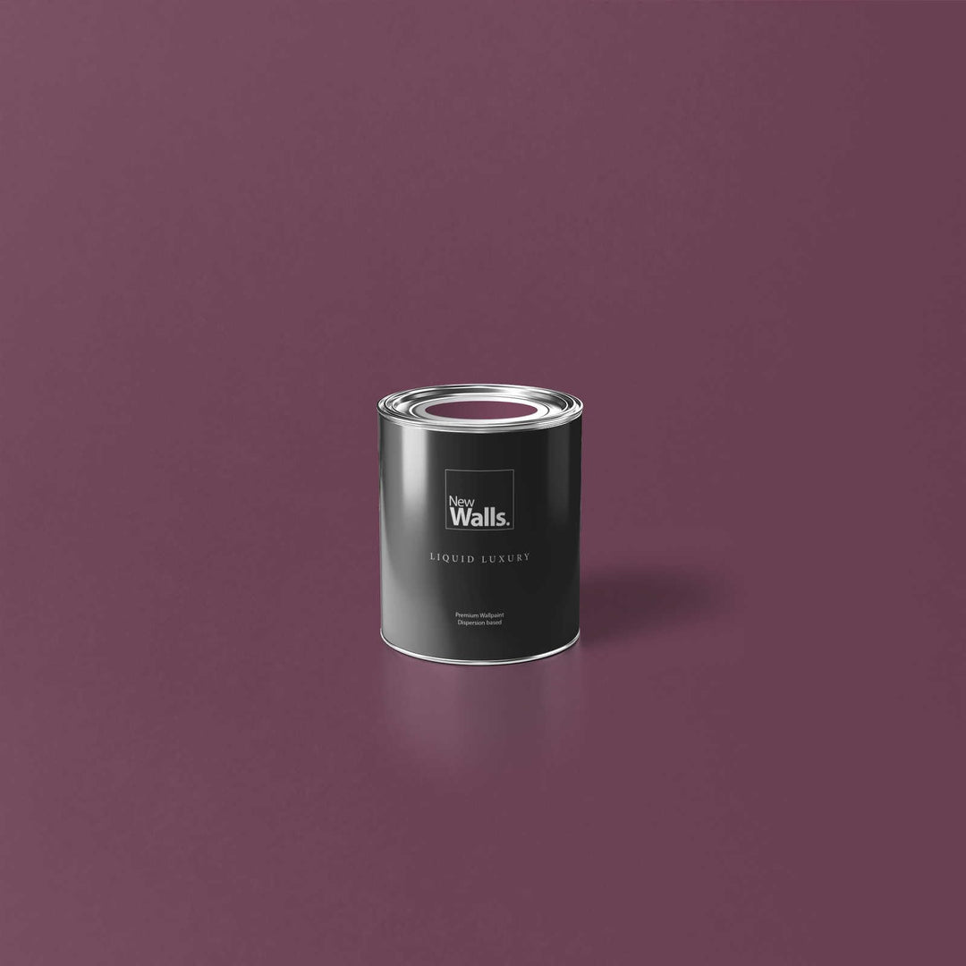 New Walls Premium Wandfarbe Violett, Lila Liquid Luxury Dispersionsfarbe für Innenräume – 1 L 1000 m