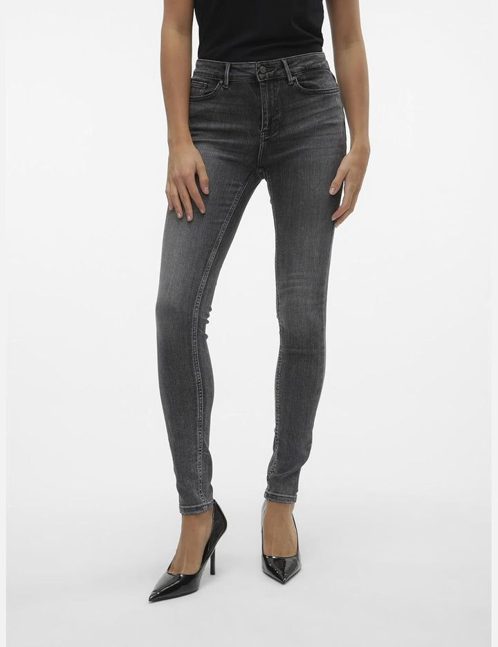 Vero Moda Damen Jeans 10298723 M / 34L Medium Grey Denim, M / 34L Medium Grey Denim