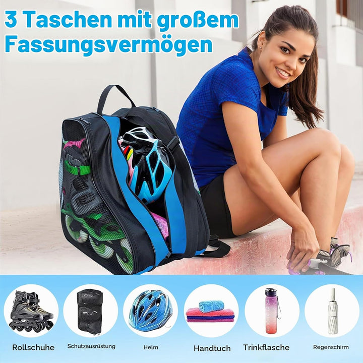 Rollschuh Tasche Inliner Tasche Kinder Skatertasche Schlittschuhe Tasche für Inliner Ice Skate Bag S