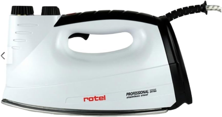 Rotel Professional extra Original Dampfbügeleisen mit hochwertiger Edelstahlsohle inkl. Bügelbrettbe