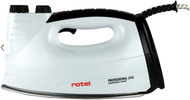 Rotel Professional extra Original Dampfbügeleisen mit hochwertiger Edelstahlsohle inkl. Bügelbrettbe