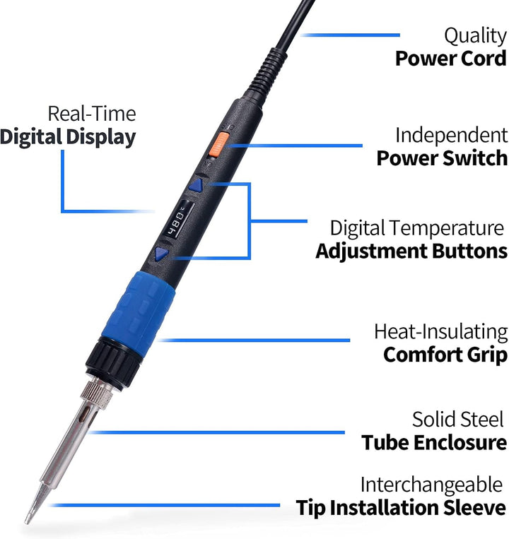 YIHUA 928D-III Tragbares digitales Lötkolben-Set mit Temperaturstabilisierungsfunktion und LED-Displ
