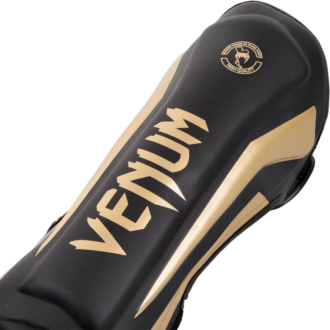 Venum Elite Boxen Schienbeinschutz L Schwarz / Gold, L Schwarz / Gold