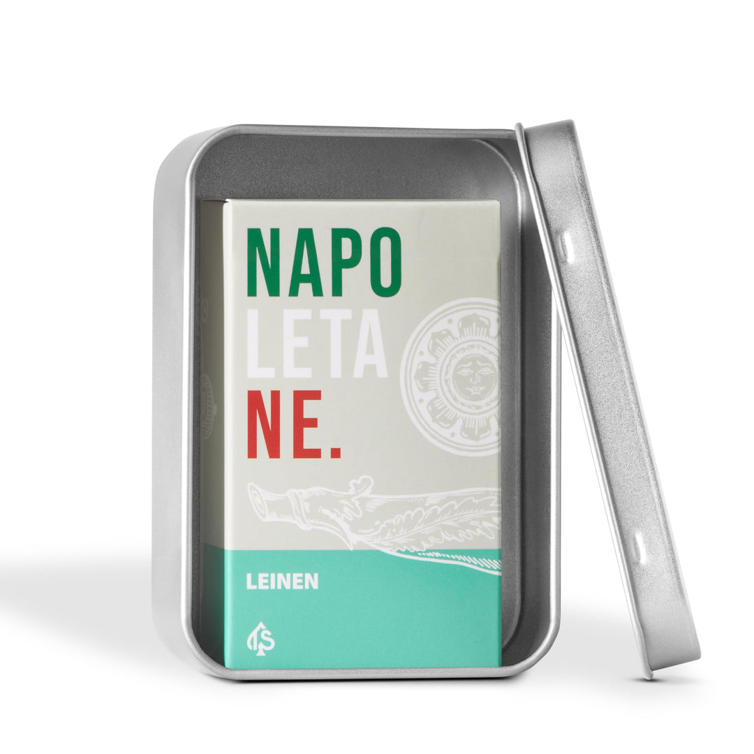 Napoletane Spielkarten LEINEN | extra Dicke Scopa Karten mit napoletanischem Bild | italienisches Sp