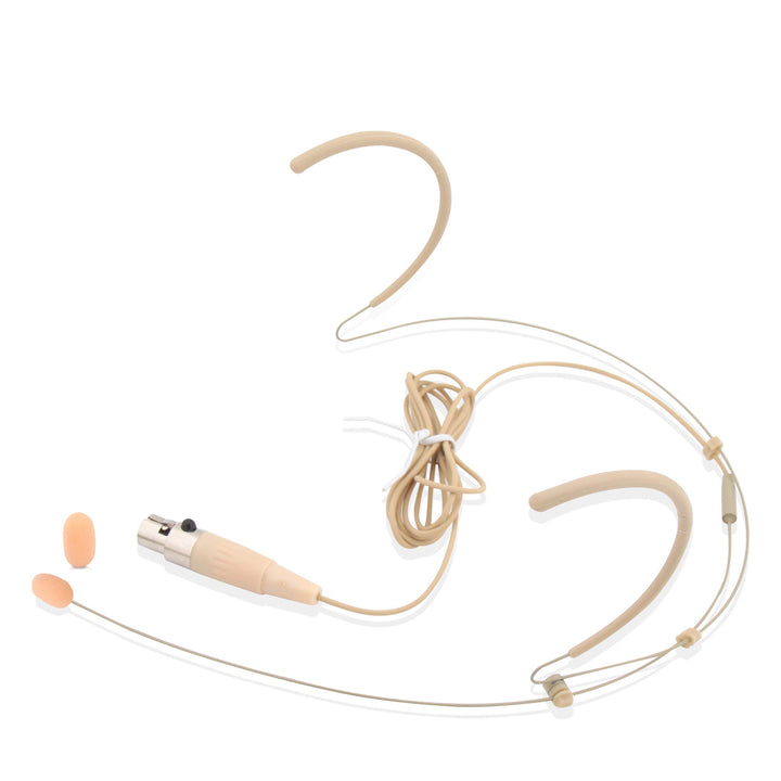 Pyle Headset Mikrofon, Doppelt Ohrhörer Kondensatormikrofon zum Über-Ohr-Hängen, mit 4 Pin Mini XLR