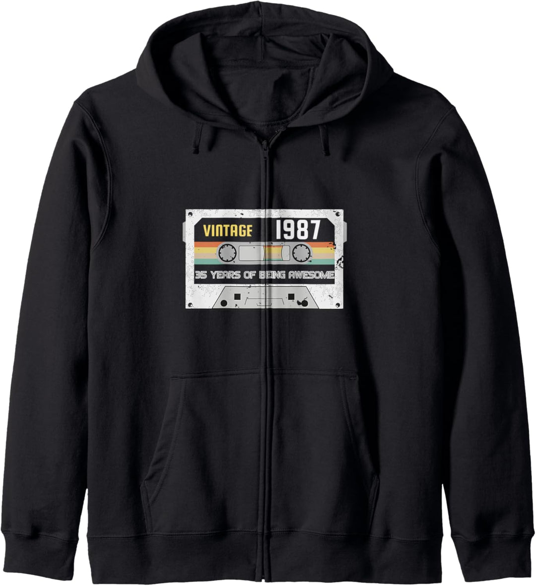 Vintage Jahrgang 1987, 35. Geburtstag Geschenk Mann, Retro Kapuzenjacke