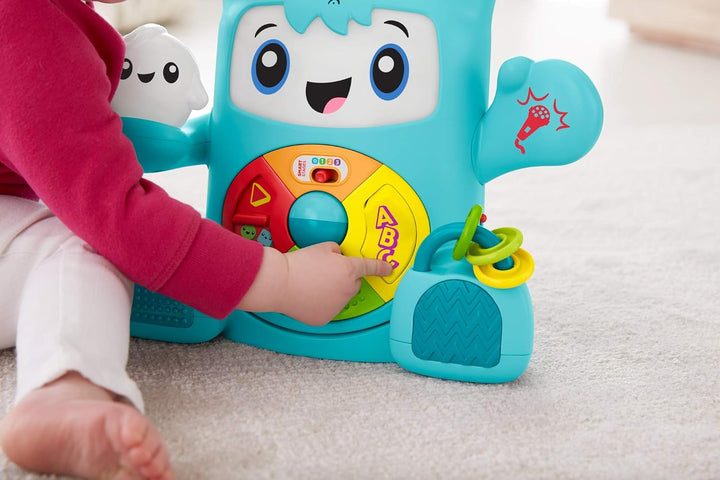 Fisher-Price FXD01 Mon Ami Rocki Interaktives Spielzeug mit Sound und Licht zum Lernen von Buchstabe