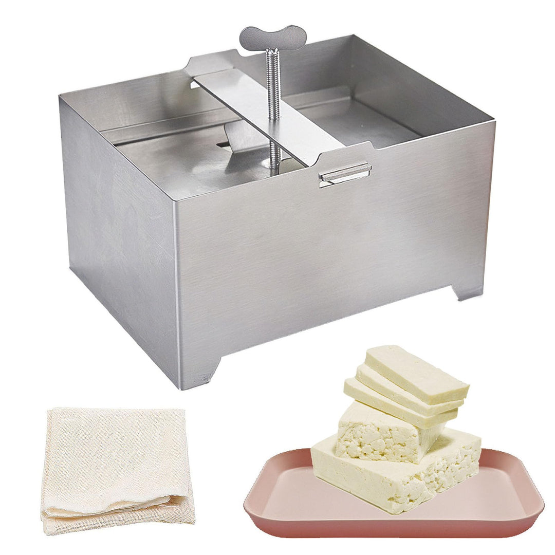 Aisny Tofupresse, Edelstahl Tofu Presse Materialien in Lebensmittelqualität Tofu Maker Kit mit Platt