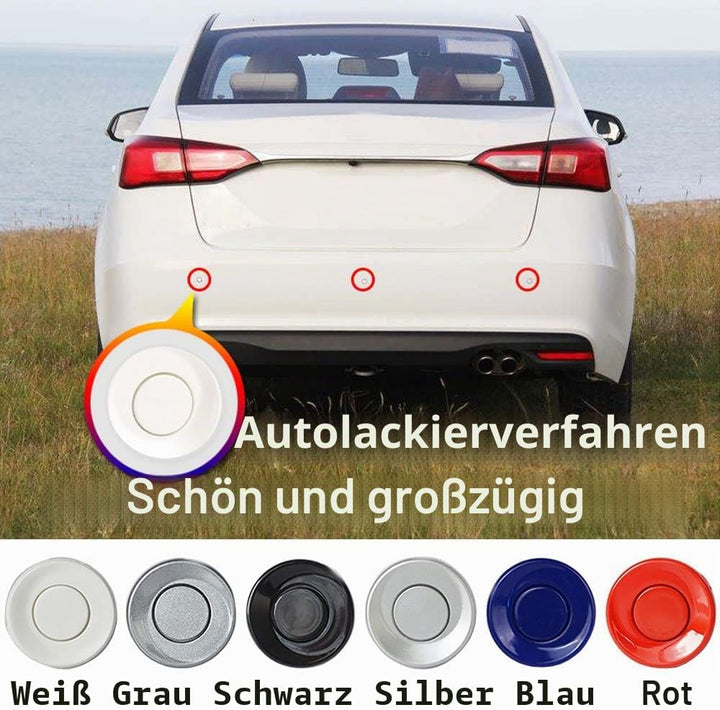 MOCNT Auto Einparkhilfe 8 Sensoren Rückfahrhilfe Kfz Rückfahrwarner Einparksystem Hinten Parksensore