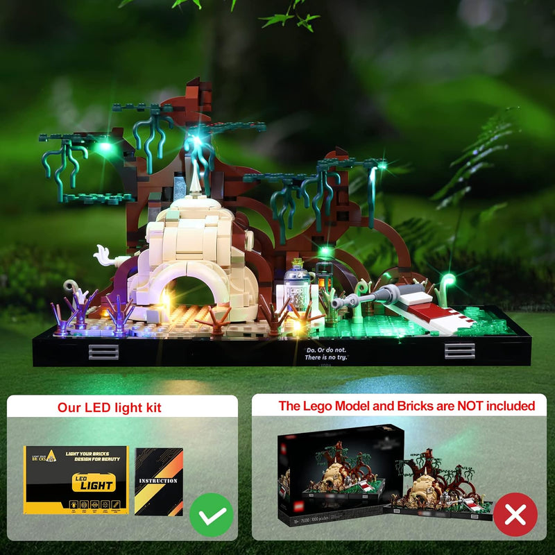 cooldac LED Licht Kit für Lego Star Wars Jedi Training auf Dagobah – Diorama Set, USB-Anschluss Bele