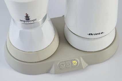 Ariete 1344 Frühstücksstation, 3 Produkte in 1: Moka-Milchaufschäumer-Heiss und Kalt, 500W, 4/2 Tass
