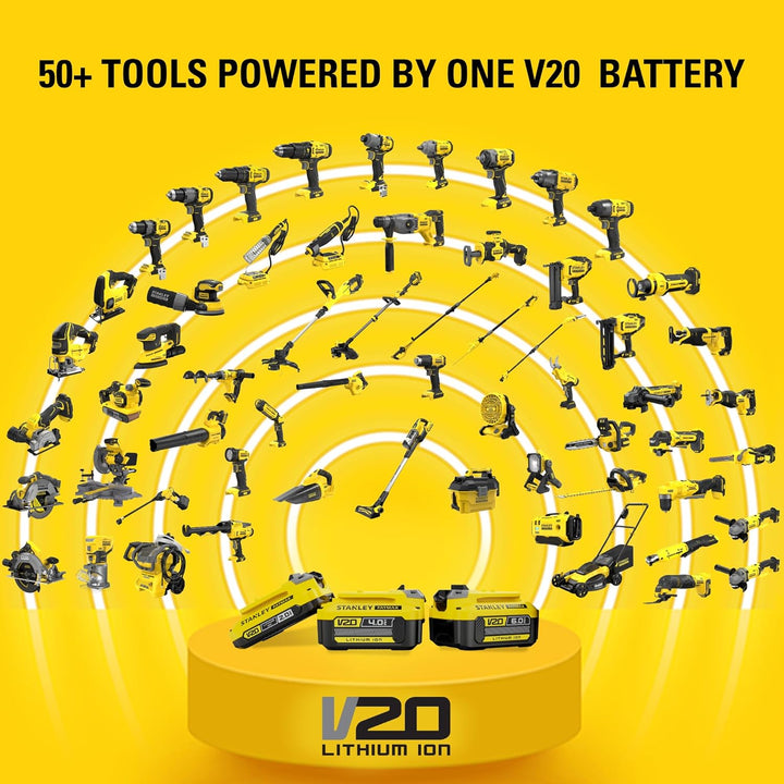 STANLEY Säbelsäge, 18 V, FATMAX V20-Bereich, 25 mm, Geschwindigkeit 0-3000, bürstenloser Motor, ohne