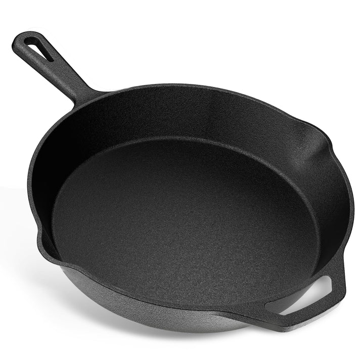 YASHE Grosse Gusseisenpfanne 30 CM,Gleichmässige Wärmeverteilung, widerstandsfähig und langlebig, fü
