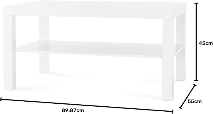 IKEA LACK Couchtisch Wohnzimmermöbel Design mit Ablageboden 90x55x45cm weiss