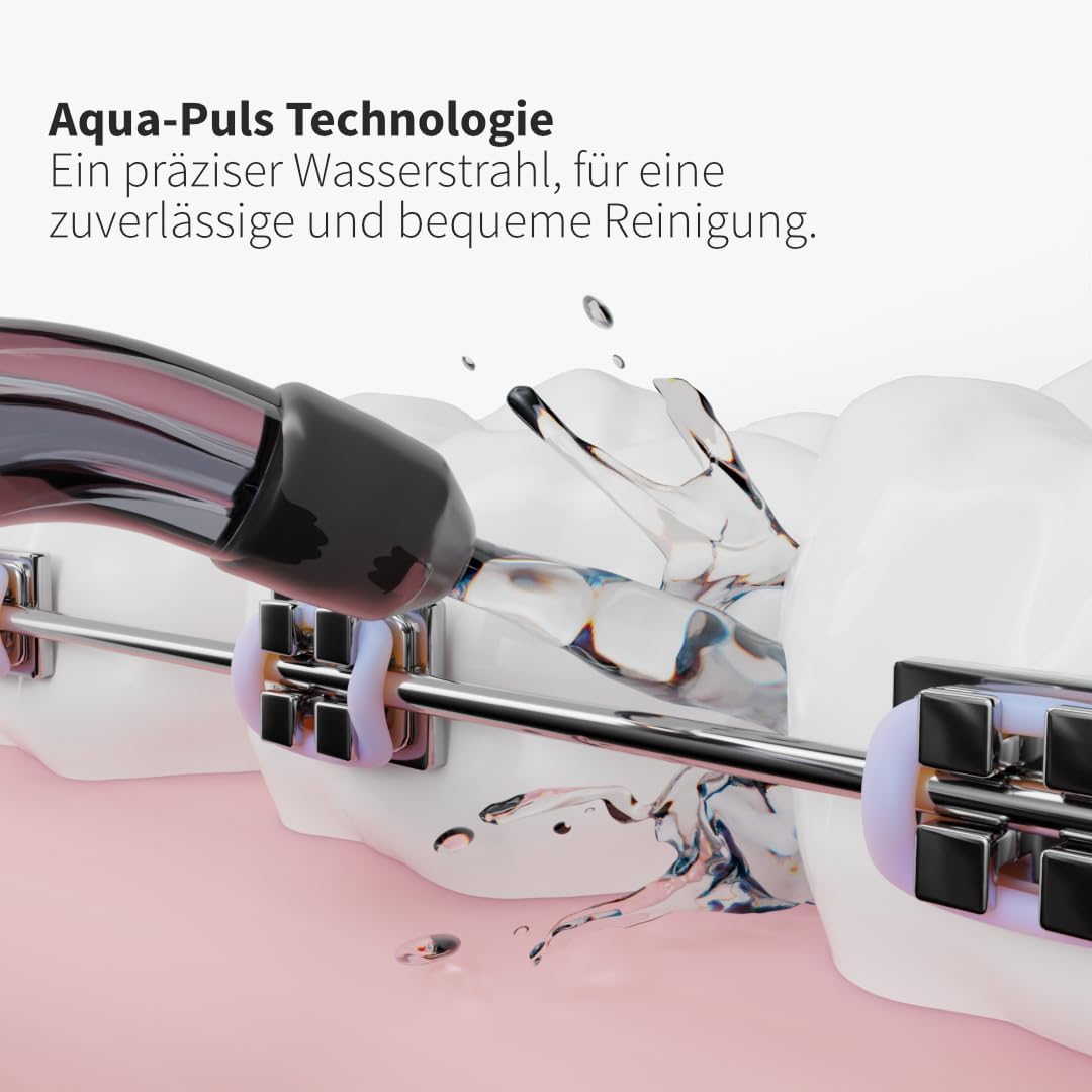 Zahnheld® Ersatzdüsen Sensitiv für Munddusche Aquadent Zubehör - 3x Sensitiv - Schwarz, Zubehör - 3x