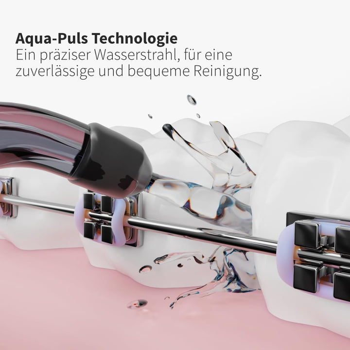 Zahnheld® Ersatzdüsen Sensitiv für Munddusche Aquadent Zubehör - 3x Sensitiv - Schwarz, Zubehör - 3x