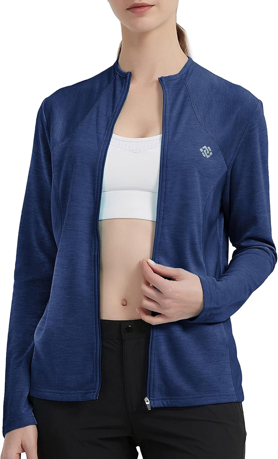 Damen Laufjacke Leicht Sportjacke Trainingsjacke Langarm Fitness Wandern Yoga Jacke Atmungsaktive Fu