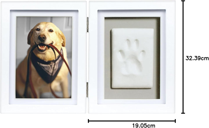 Pearhead Pet Pawprints Desk Picture Frame and Imprint Kit, No Mess Pet Paw Print Frame, Keepsake Mem