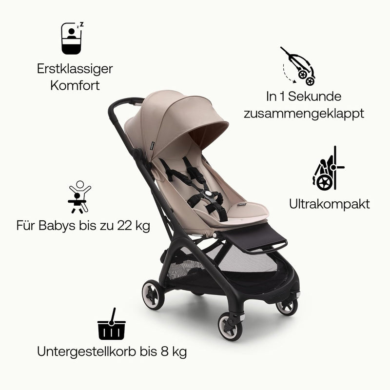 Bugaboo Butterfly ultrakompakter Reise-Kinderwagen, klein & leicht, einhändig faltbar und einfach zu