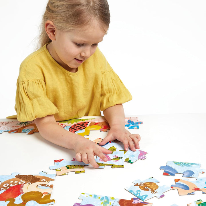 Magical Jumbo Puzzle Mermaids, 60 Teile Lernpuzzle für Kinder 4+, Bodenpuzzle Meerjungfrauen, 26.8"