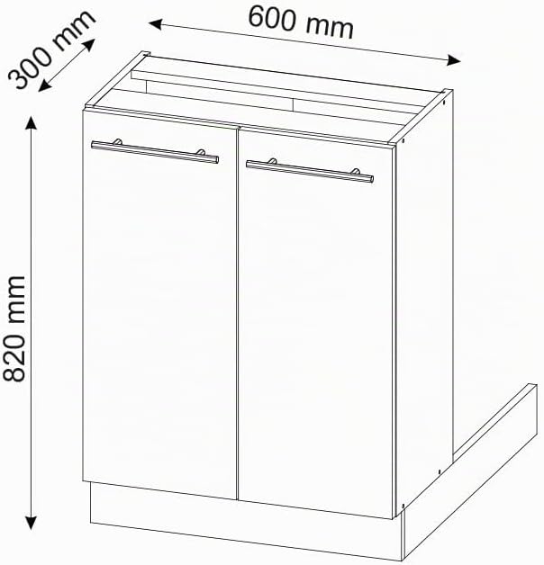 Vicco Kücheninsel Fame-Line, Goldkraft Eiche/Anthrazit, 60 cm ohne Arbeitsplatte Goldkraft Eiche Reg