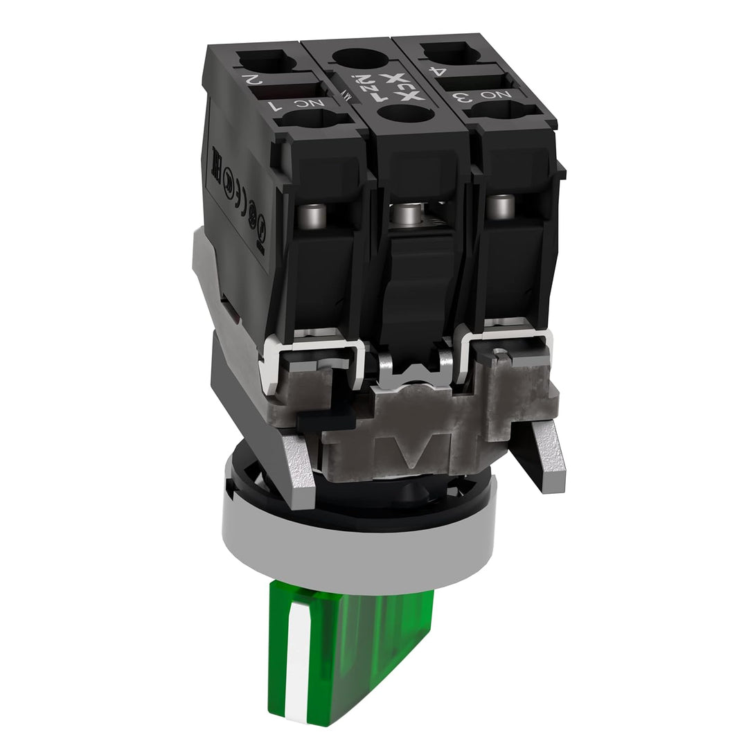 SEL.LUM.LED 230V NA+NC VERDE Schwarz 2 positions x, Schwarz 2 positions x