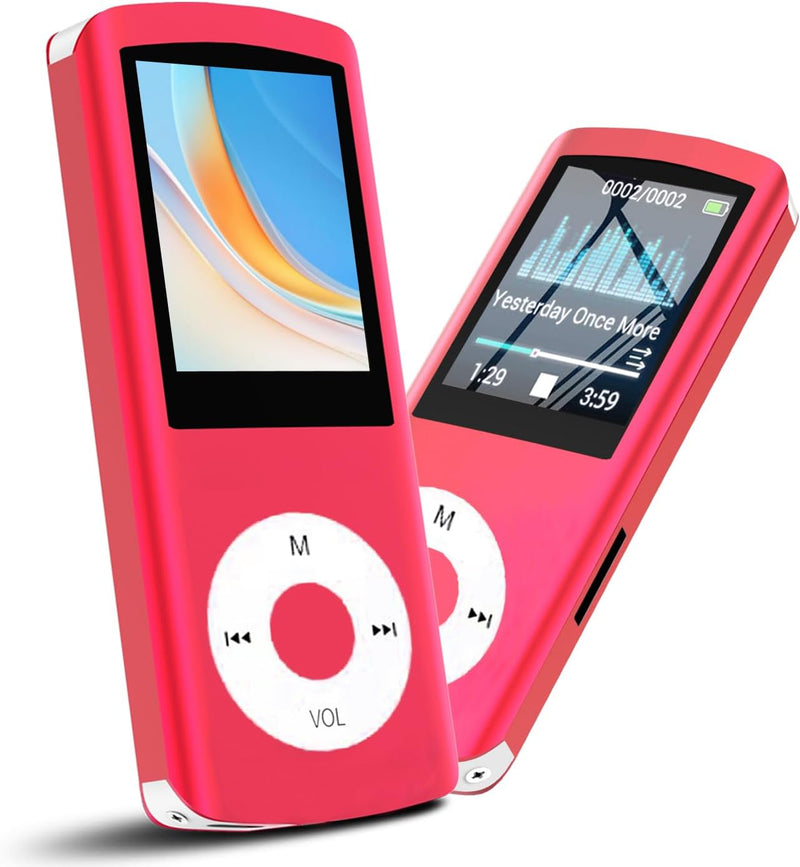 Hotechs MP3-Player/MP4-Player, MP3-Player mit 32 GB Speicherkarte, schlankes Design, digitales LCD-D