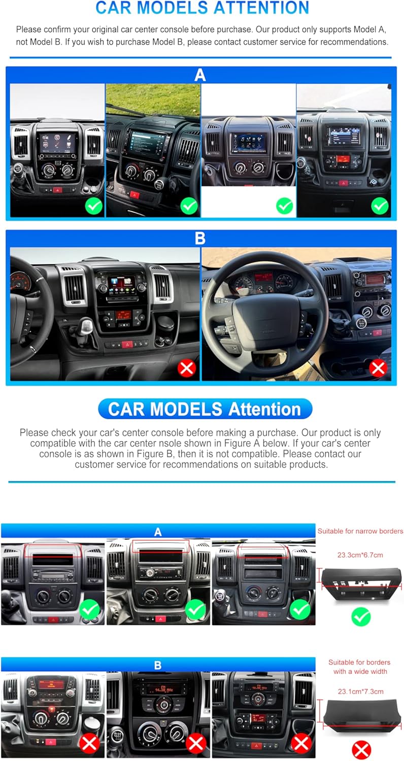 CAMECHO 6G+128G 8 Core Android 15 Autoradio für FIAT Ducato 3/Peugeot Boxer 2/Citroen Jumper 2 mit N