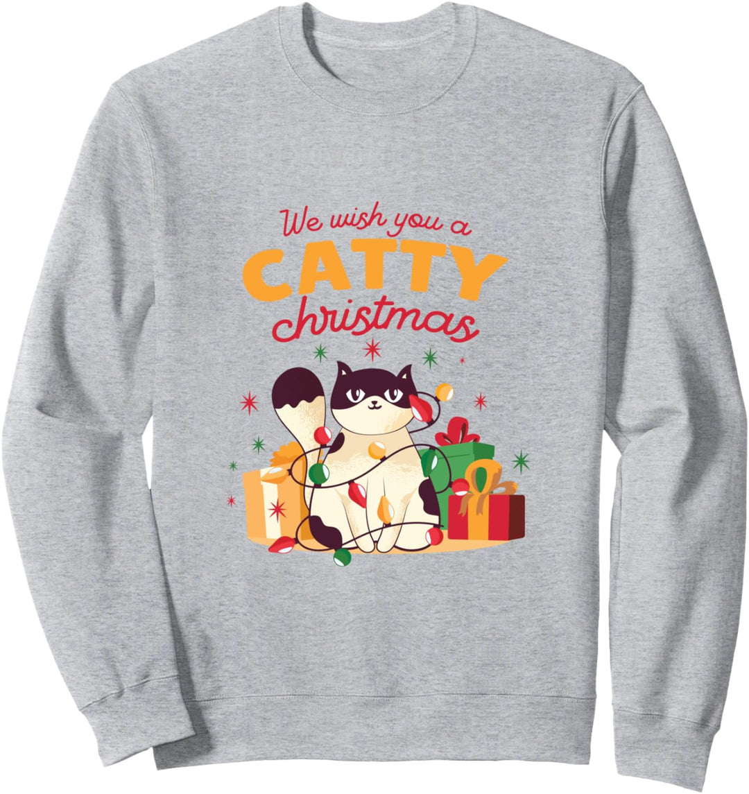 Catty Christmas | Süsser Weihnachtsspruch mit Katze Sweatshirt