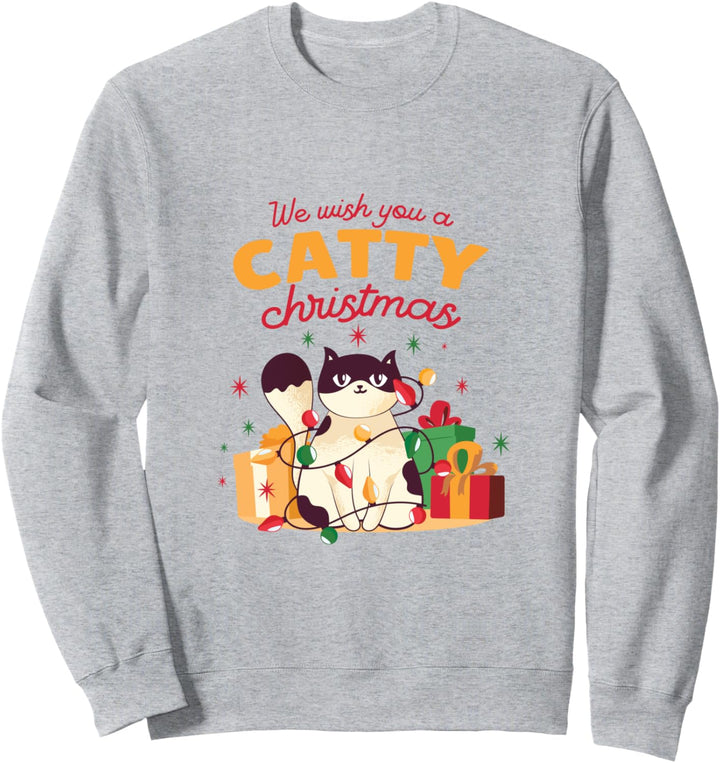 Catty Christmas | Süsser Weihnachtsspruch mit Katze Sweatshirt