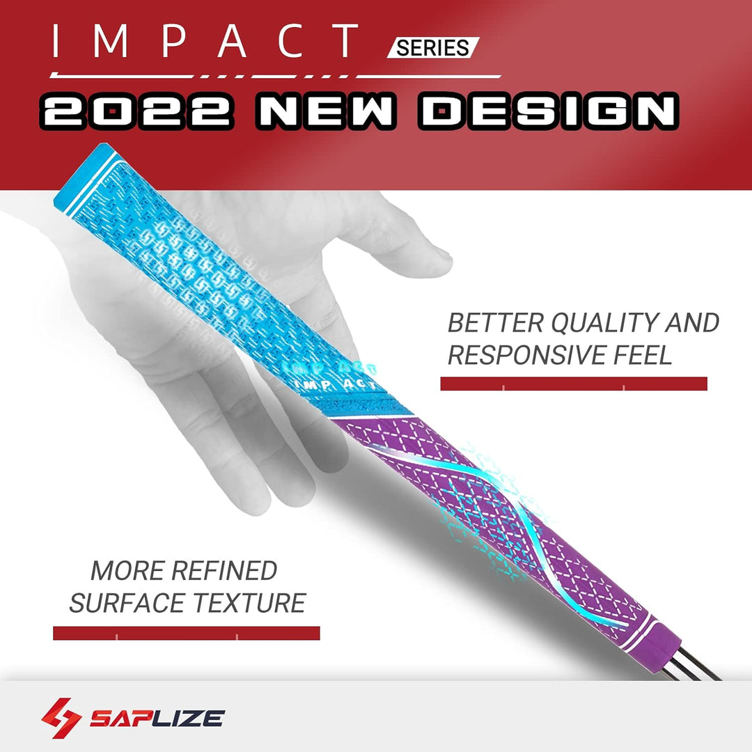 SAPLIZE Golfgriffe, Paket A (13 Griffe und komplettes Regripping-Kit), Paket B (13 Griffe), 7 Farben