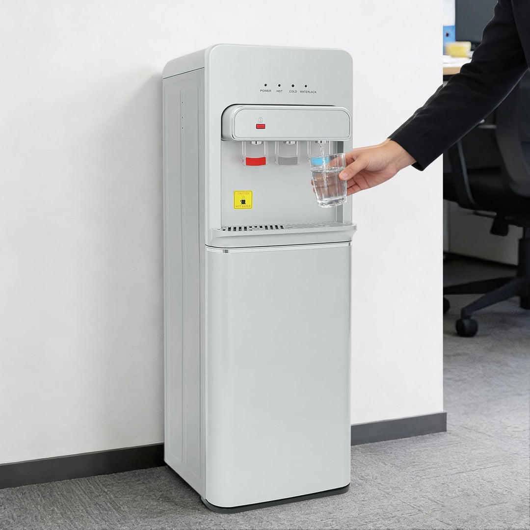 550W Bodenstehender Wasserspender mit Bodenbeladung, Kalt Heiss Doppelfunktion Elektrisch Heisswasse