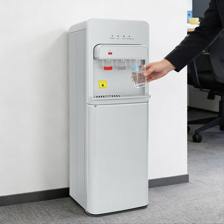 550W Bodenstehender Wasserspender mit Bodenbeladung, Kalt Heiss Doppelfunktion Elektrisch Heisswasse