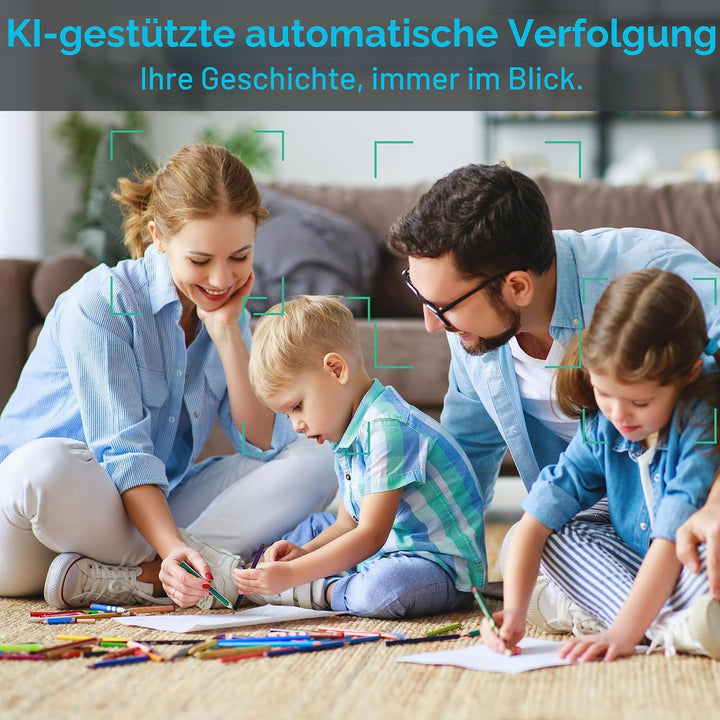 TONGVEO PTZ Kamera mit KI-Auto-Tracking, 3X optischem Zoom, Konferenzraum-Kamera, HDMI/USB 3.0, 60 f
