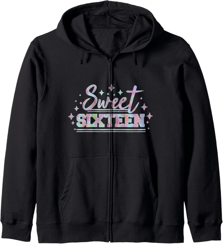 Sweet Sixteen Birthday Teenager Geschenk Pastell Tie Dye Kapuzenjacke