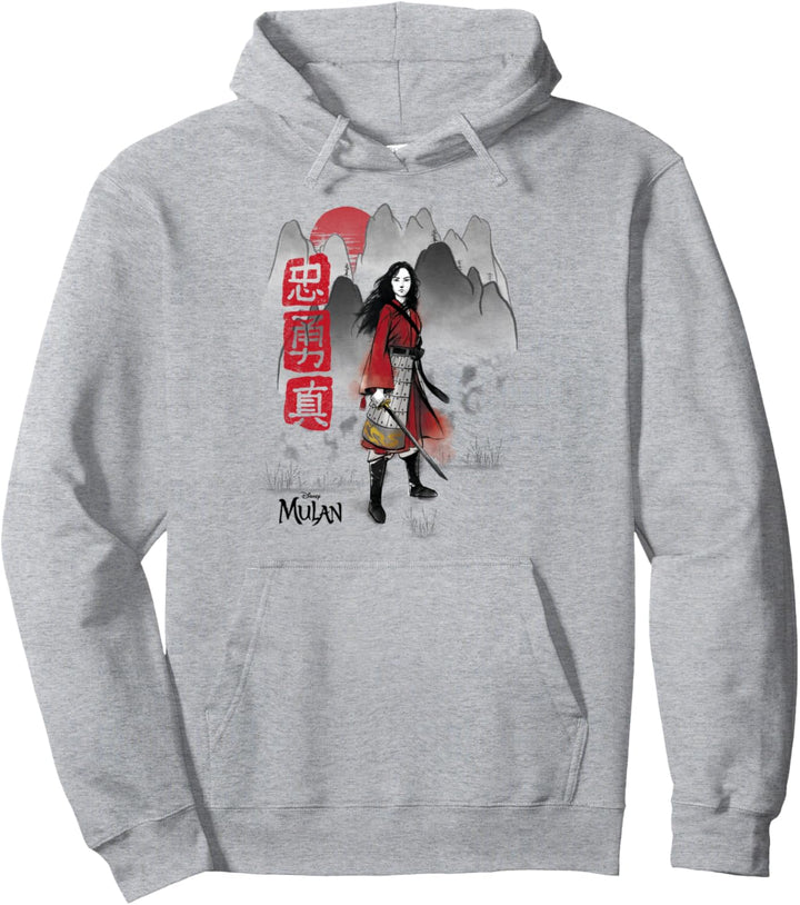 Disney Mulan Live Action Watercolor Mountain Portrait Pullover Hoodie