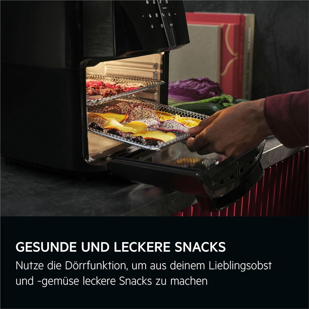 AEG Heissluftfritteuse XXL AAF12B 8000 - Multi-Combo, 12L Fassungsvermögen, 5 Kochmodi, LED-Display,