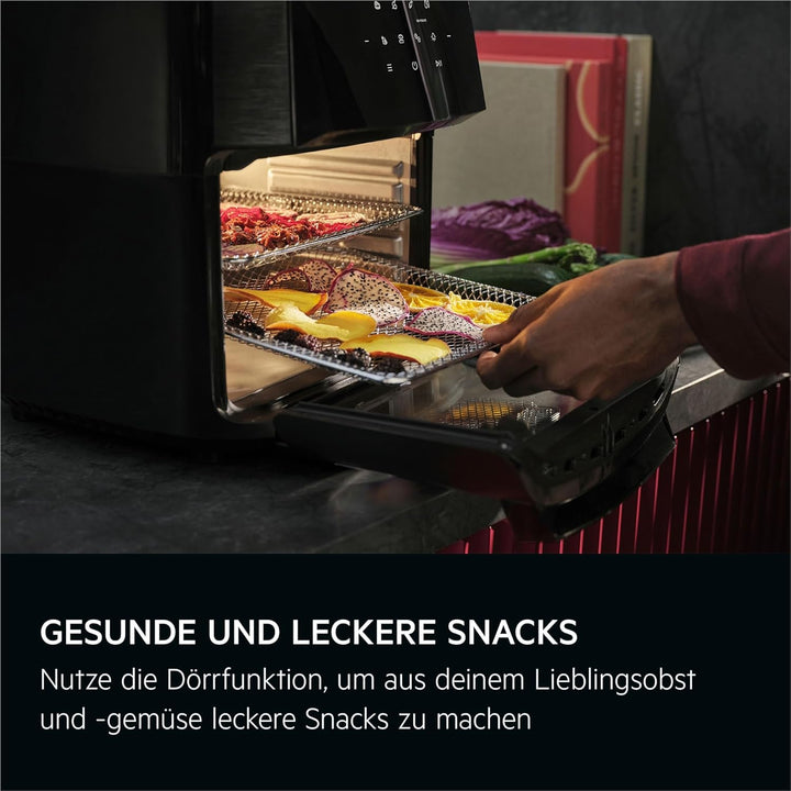 AEG Heissluftfritteuse XXL AAF12B 8000 - Multi-Combo, 12L Fassungsvermögen, 5 Kochmodi, LED-Display,