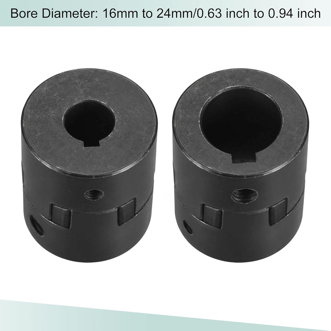 sourcing map Flexible Kupplungswelle 16 mm bis 24 mm 51 mm x 44 mm Motorkupplungsgelenk