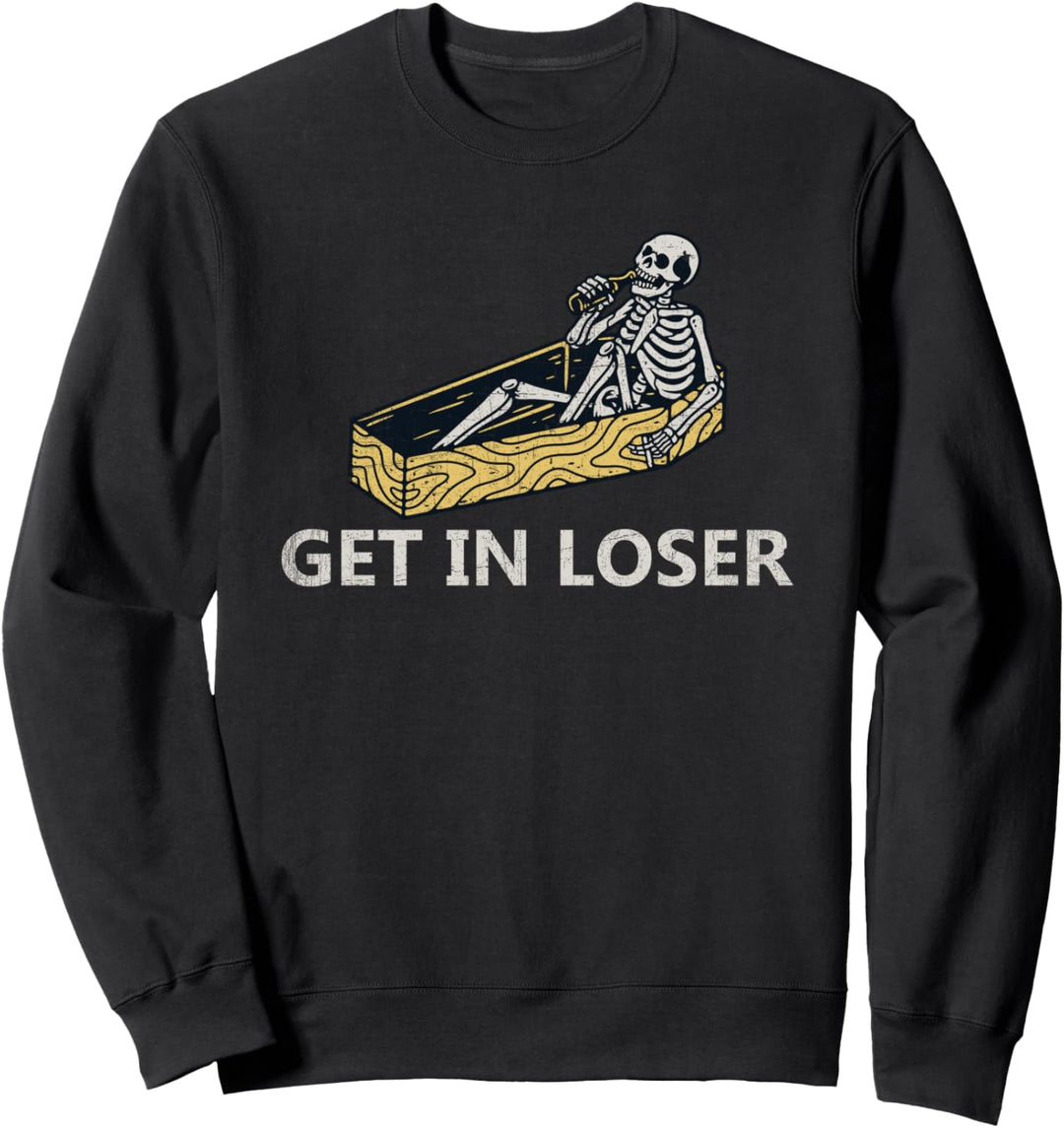 Get In Loser Coffin Gothic Clothes Emo Sweatshirt