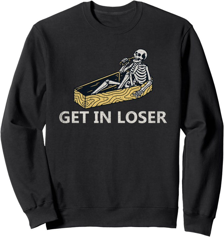 Get In Loser Coffin Gothic Clothes Emo Sweatshirt