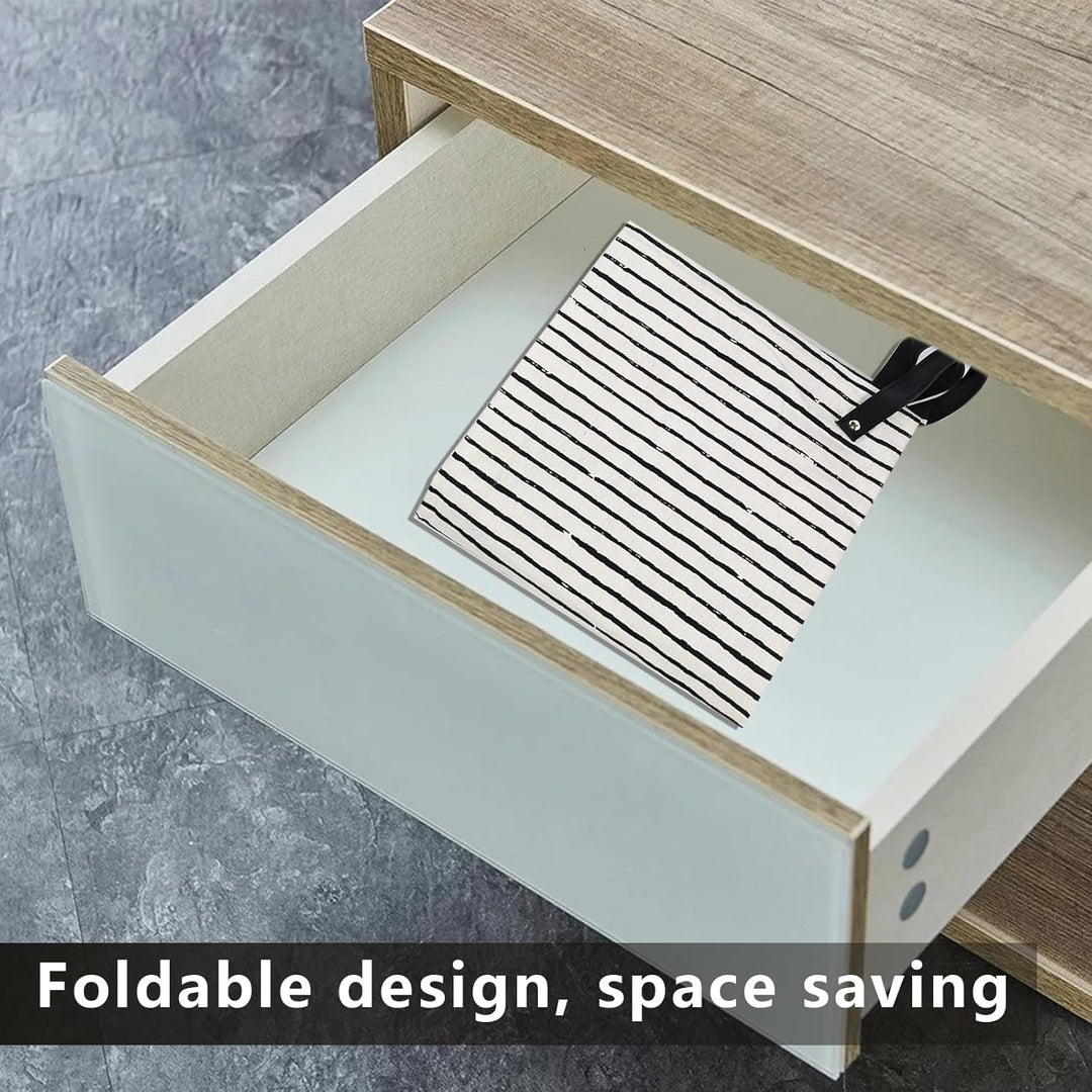 WPPQWP Faltbarer Wäschekorb, Laundry Baskets 60L (2er Set), Runder Wäschetonne mit Verstärkten Niete
