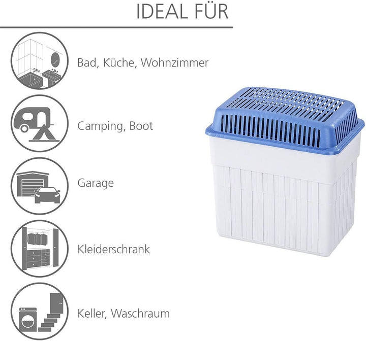 WENKO Feuchtigkeitskiller 2 kg + Schwamm Feuchtigkeitskiller 2kg, Feuchtigkeitskiller 2kg