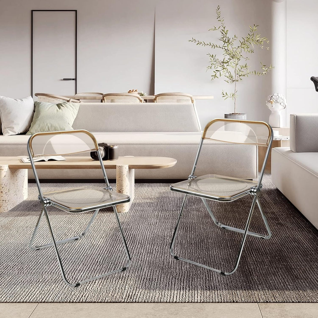 OHMG Klappstuhl für Haustiere, aus Metall, transparent, Tragfähigkeit von 150 kg, für Esszimmer, Woh