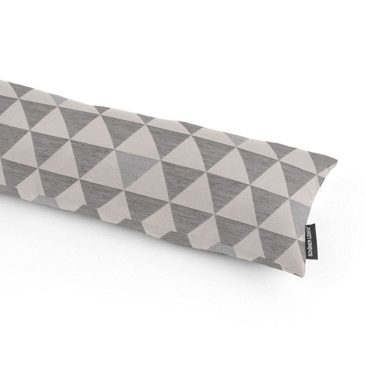 SCHÖNER LEBEN. Zugluftstopper Triangel Retro Scandi grau Hellbeige, Auswahl:110cm Länge ca. 110x15x1
