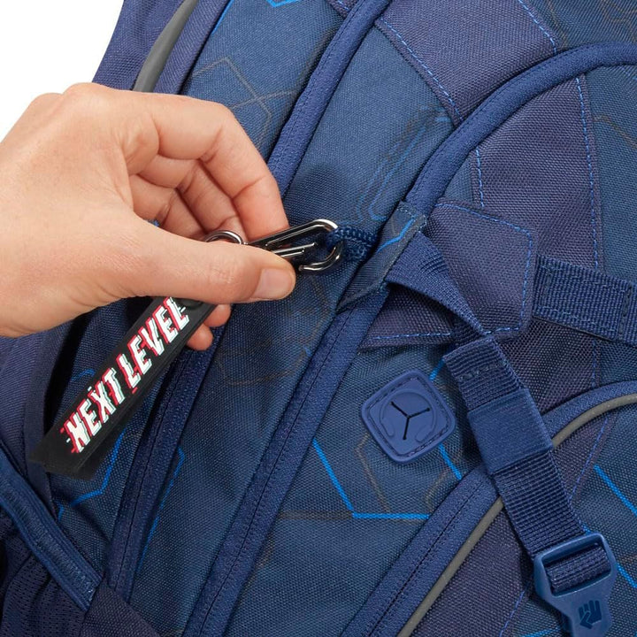 coocazoo MATE Schulrucksack-Set 3tlg inkl. Sporttasche und Schlamperbox Blue Motion, Blue Motion