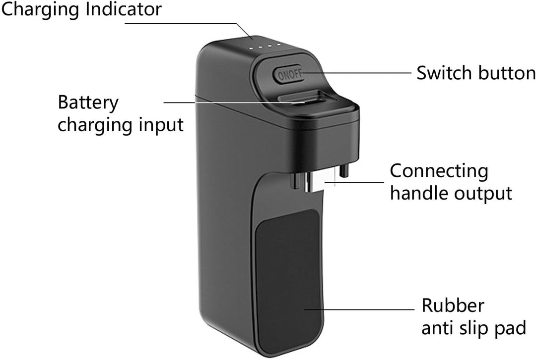 3500 mAh Akku für PS5 Controller, Tragbarer Controller Akku mit LED Anzeige, Individueller Schalter,