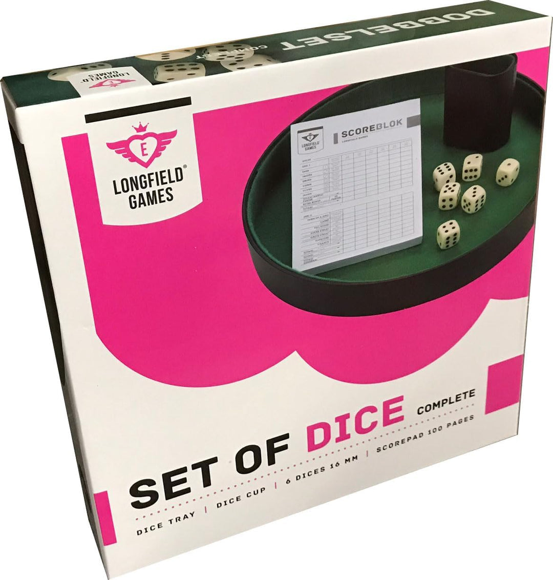 Pokerpiste - Met beker, dobbelstenen & scoreblok